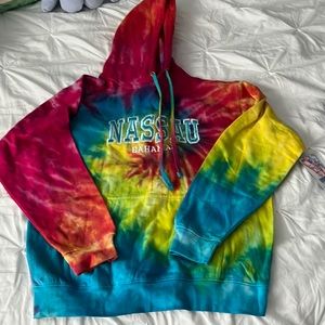 Nassau Bahamas tie dye hoodie size medium never worn new with tags